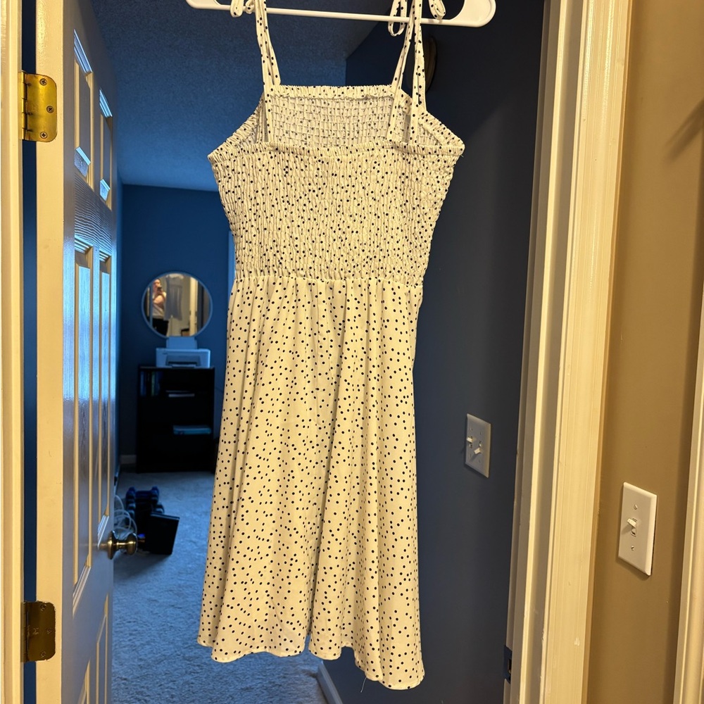 White Polka Dot Sundress